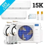 MrCool DIY Multi Zone Mini Split 15k BTU 2 Zone Ductless AC & Heat Pump - 5th Generation - R454B