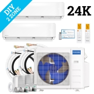 MrCool DIY Multi Zone Mini Split 24k BTU 2 Zone Ductless AC & Heat Pump - 5th Generation - R454B