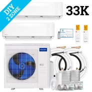 MrCool DIY Multi Zone Mini Split 33k BTU 2 Zone Ductless AC & Heat Pump - 5th Generation - R454B