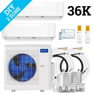 MrCool DIY Multi Zone Mini Split 36k BTU 2 Zone Ductless AC & Heat Pump - 5th Generation - R454B