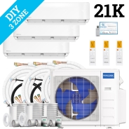 MrCool DIY Multi Zone Mini Split 21k BTU 3 Zone Ductless AC & Heat Pump - 5th Generation - R454B