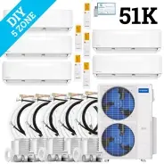 MrCool DIY Multi Zone Mini Split 51k BTU 5 Zone Ductless AC & Heat Pump - 5th Generation - R454B