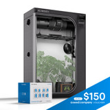 [US Only] Cultivator Kit, Complete 2-Plant Grow Tent System with Dynamic Learning AI Control and Athena® Blended Starter Kit. WiFi-Integrated Ventilation, Circulation, Full-Spectrum EVO Lights and Refillable Filter