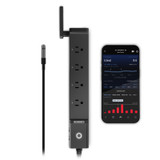 OUTLET AI Environment Controller, Smart WiFi Outlets, Dual-Zone Temperature Humidity, AI Targeting, Dynamic ON/OFF Programming, Expandable Sensors, Individual Control 4-Plugs, 1800W