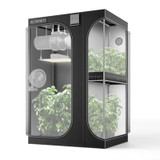 CLOUDLAB 743D, 2-in-1 Advance Grow Tent 4x3, Thickest 1 In. Poles, Highest Density 2000D Mylar Canvas, 48" x 36" x 72"
