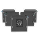 Heavy Duty Reusable Square Fabric Pots, 5 Gallon, 5-Pack