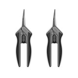 Stainless Steel Curved Pruning Shear, Ergonomic Lightweight, 6.6" Blades, 2-Pack