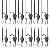 Heavy-Duty Adjustable Rope Clip Hanger, Six Pairs