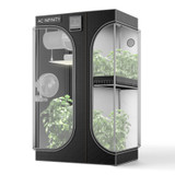 CLOUDLAB 632D, 2-in-1 Advance Grow Tent 3x2, Thickest 1 In. Poles, Highest Density 2000D Mylar Canvas, 36" x 24" x 72"