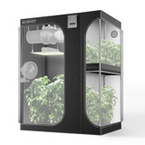CLOUDLAB 864D, 2-in-1 Advance Grow Tent 5x4, Thickest 1 In. Poles, Highest Density 2000D Mylar Canvas, 60" x 48" x 80"